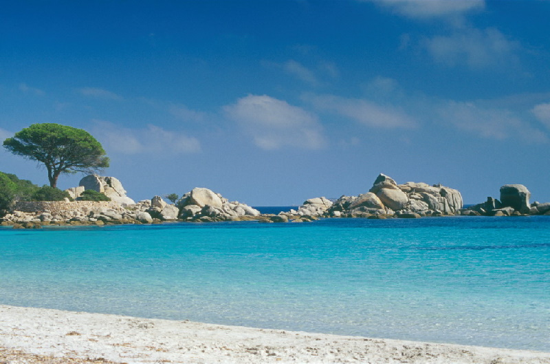 Der Strand von Tamaricciu: Plage deTamaricciu in der Näche von Porto-Vecchio (Palombaggia), Korsika.