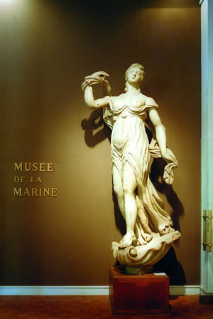 Das Marinemuseum Musée National de la Marine in Paris. Das Museum befindet sich im Palais de Chaillot.