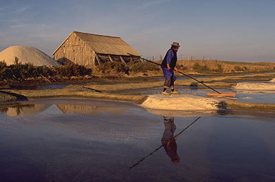 Marais Salants ist eine Naturstätte in den Pays de la Loire und ein beliebtes Ziel bei den Urlaubern