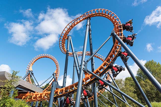 Riesenrad und Achterbahn, Frankreich