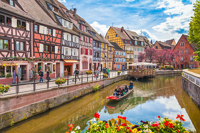 Die historische Stadt Colmar in der Region Elsass, Frankreich