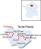 Karte Île de France 