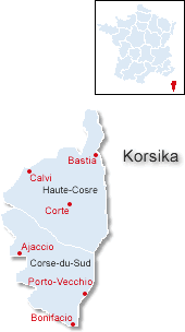 Karte Korsika