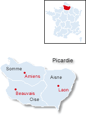 Karte Picardie