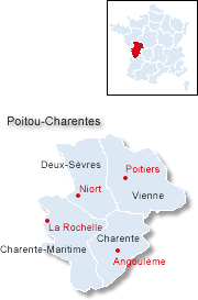 Karte Poitou Charentes