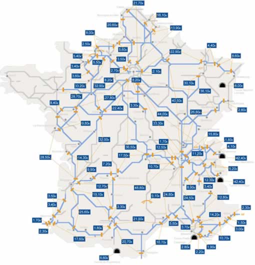 Mautpflichtige Autobahnstrecken