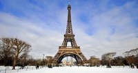 Paris im Januar bei Schnee