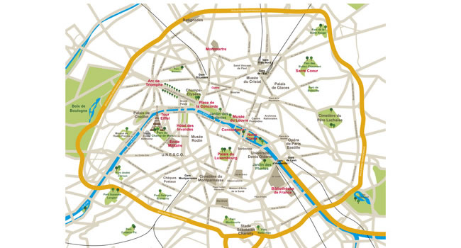 Stadtplan Paris