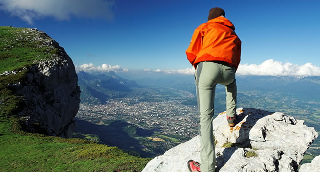 Blick auf die Stadt Grenoble in Rhône-Alpes