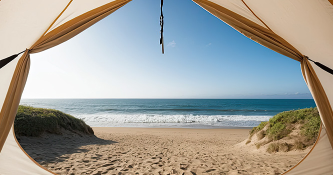 Camping direkt am Meer